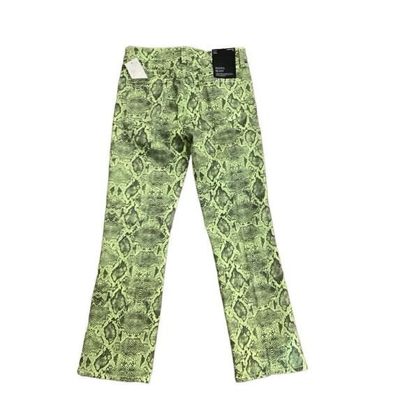 NWT J Brand Lime Boa Selena Mid-rise Cropped Boot Denim Sz 26 Neon - Picture 8 of 11